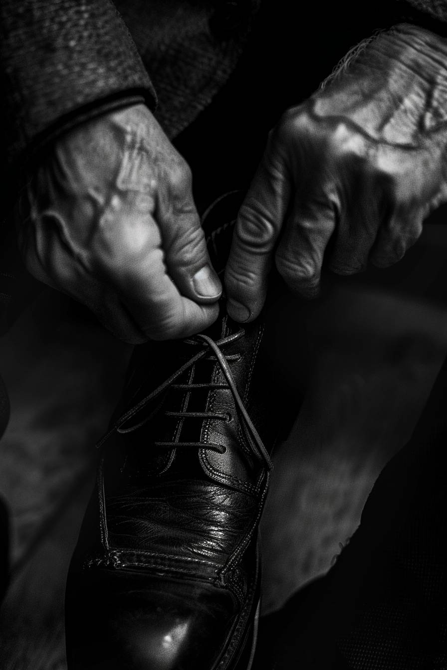 Black and White Schoes Set of 4