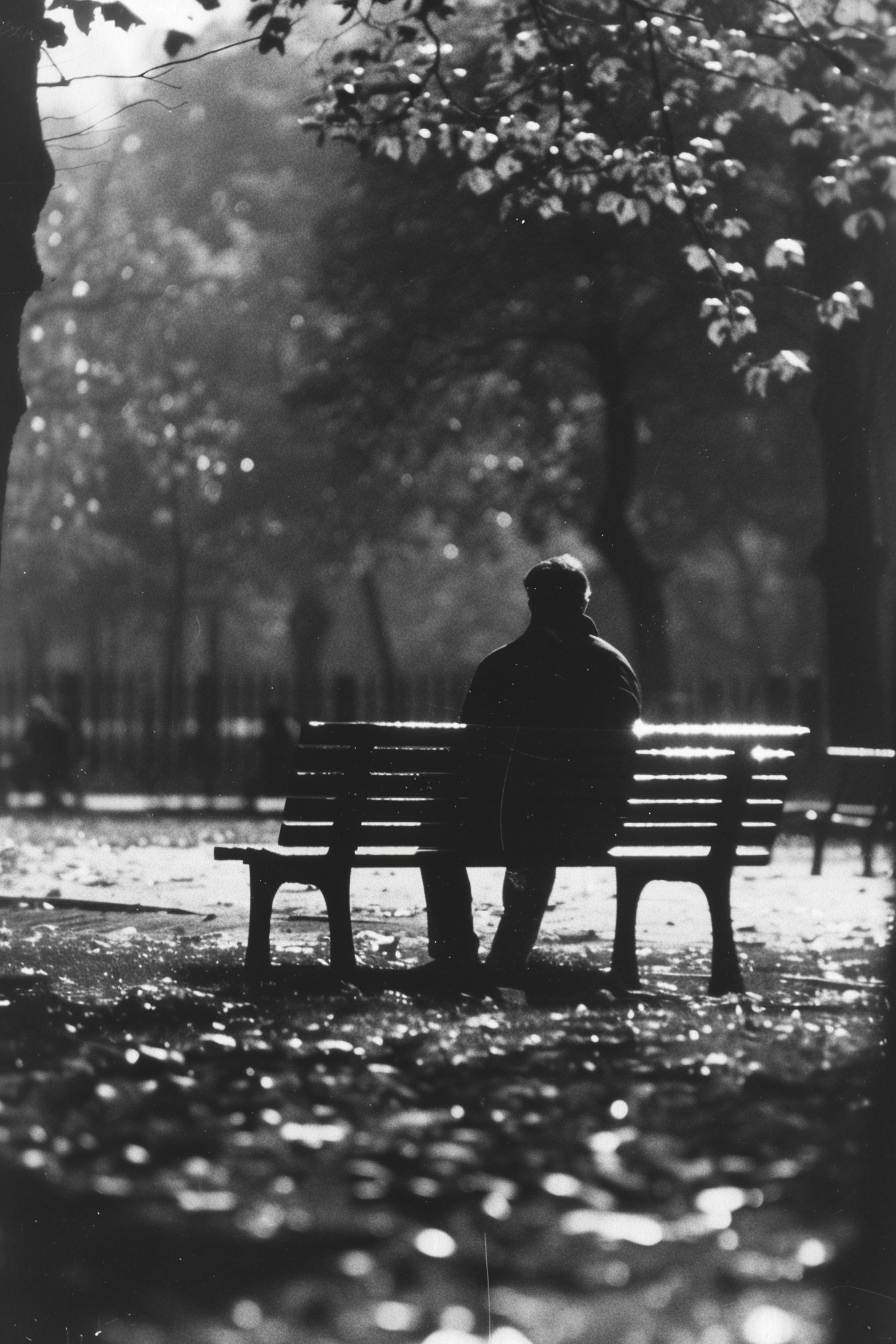 Black and White Park Set of 4