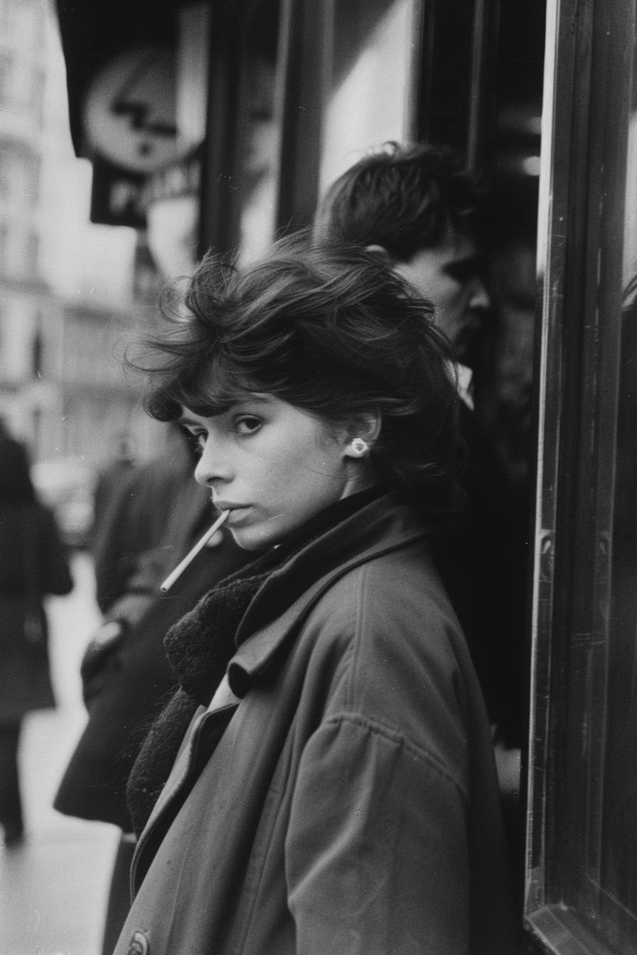 Black and White random People Set of 4