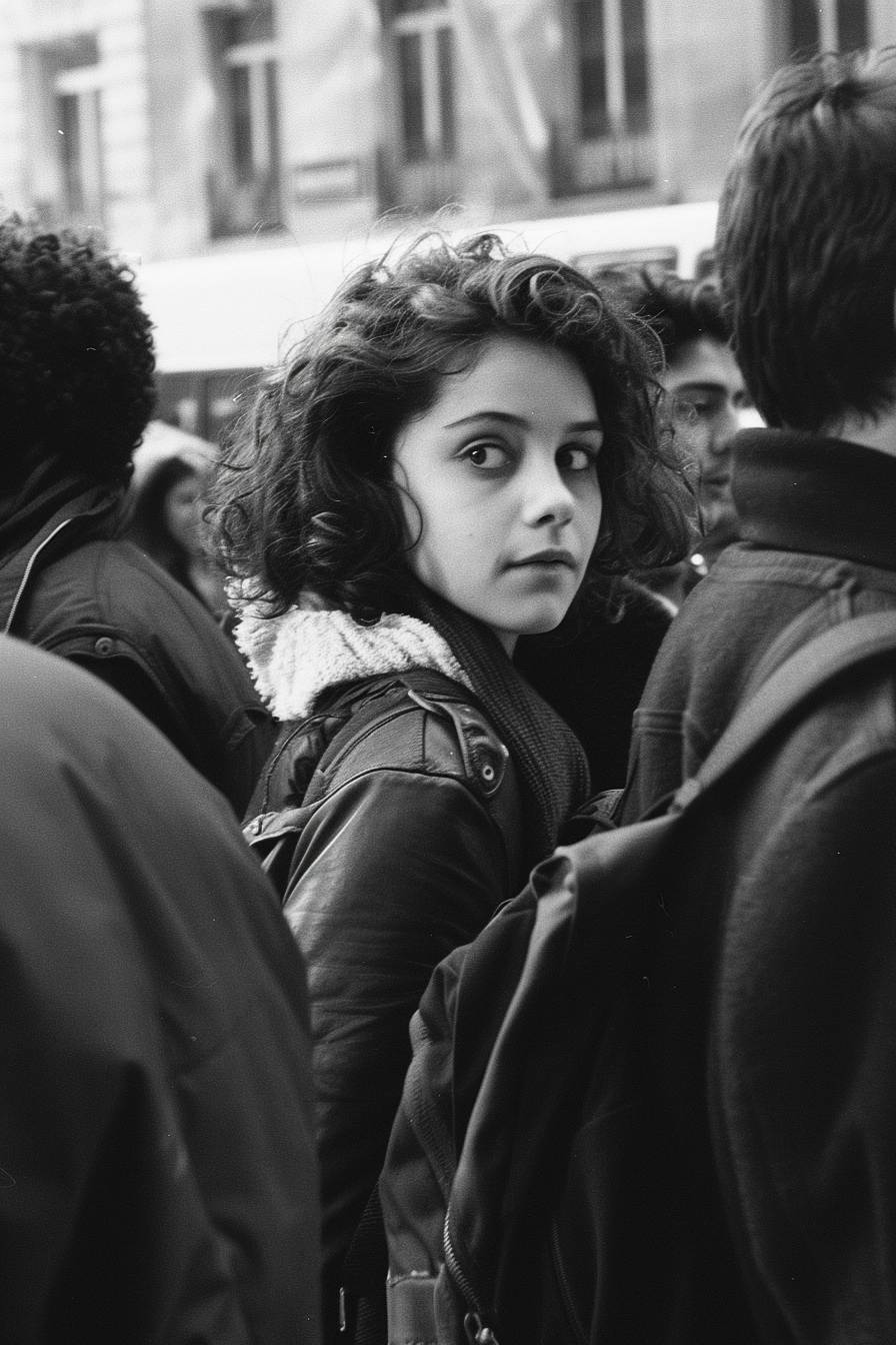 Black and White random People Set of 4