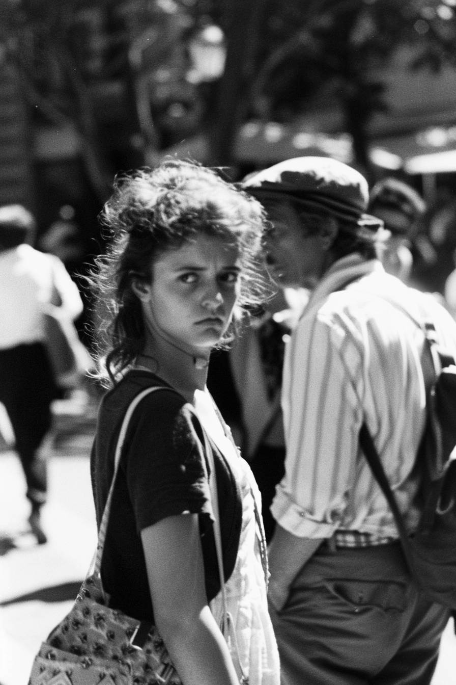 Black and White random People Set of 4